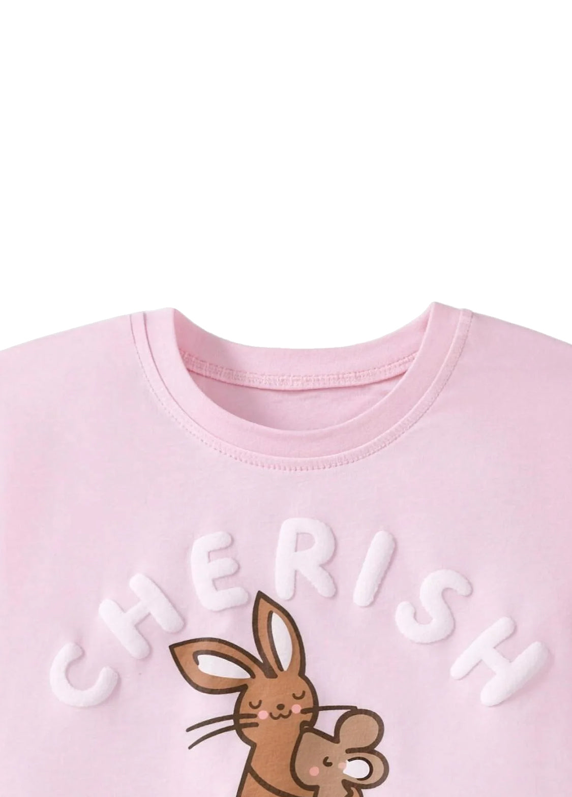 Girls Cotton Rabbit Friendship Two-Piece Set