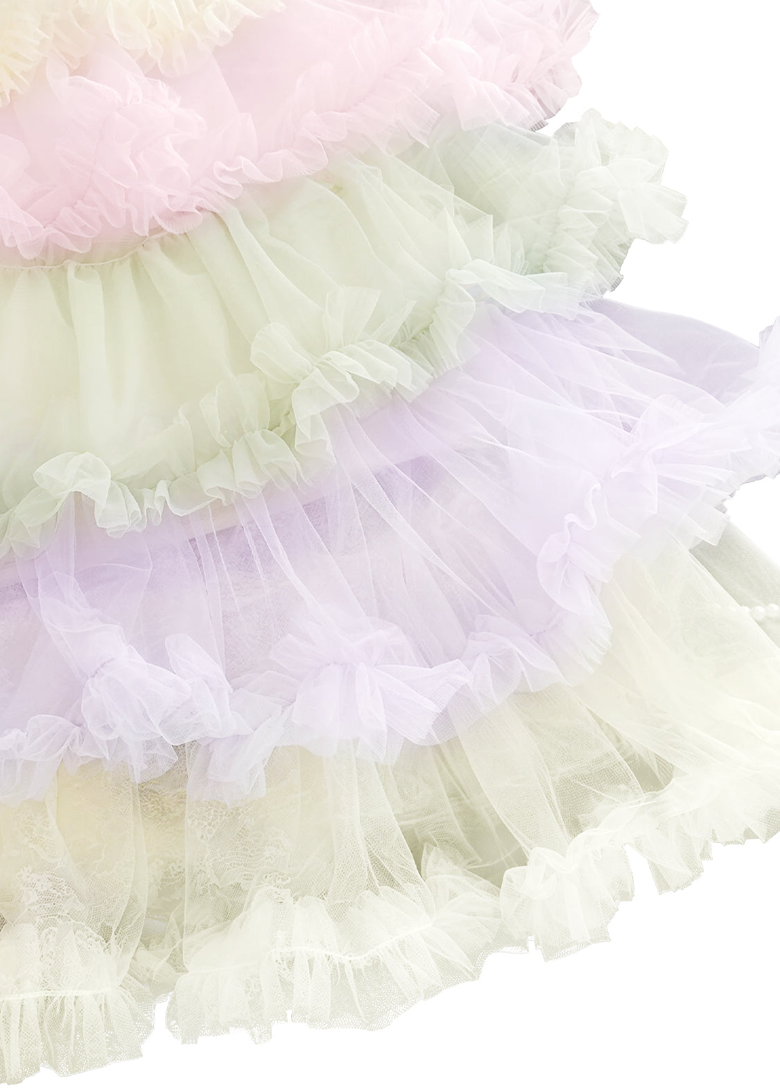 Kids Girl's Rainbow Mesh Lolita Princess Dress