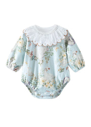 Baby Bamboo-Blend Ruffle Collar Romper
