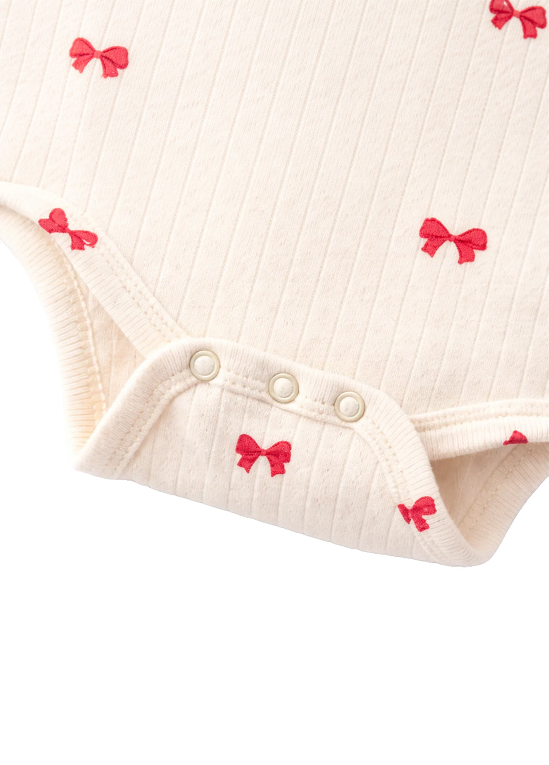 Baby Bow Print Cotton Bodysuit