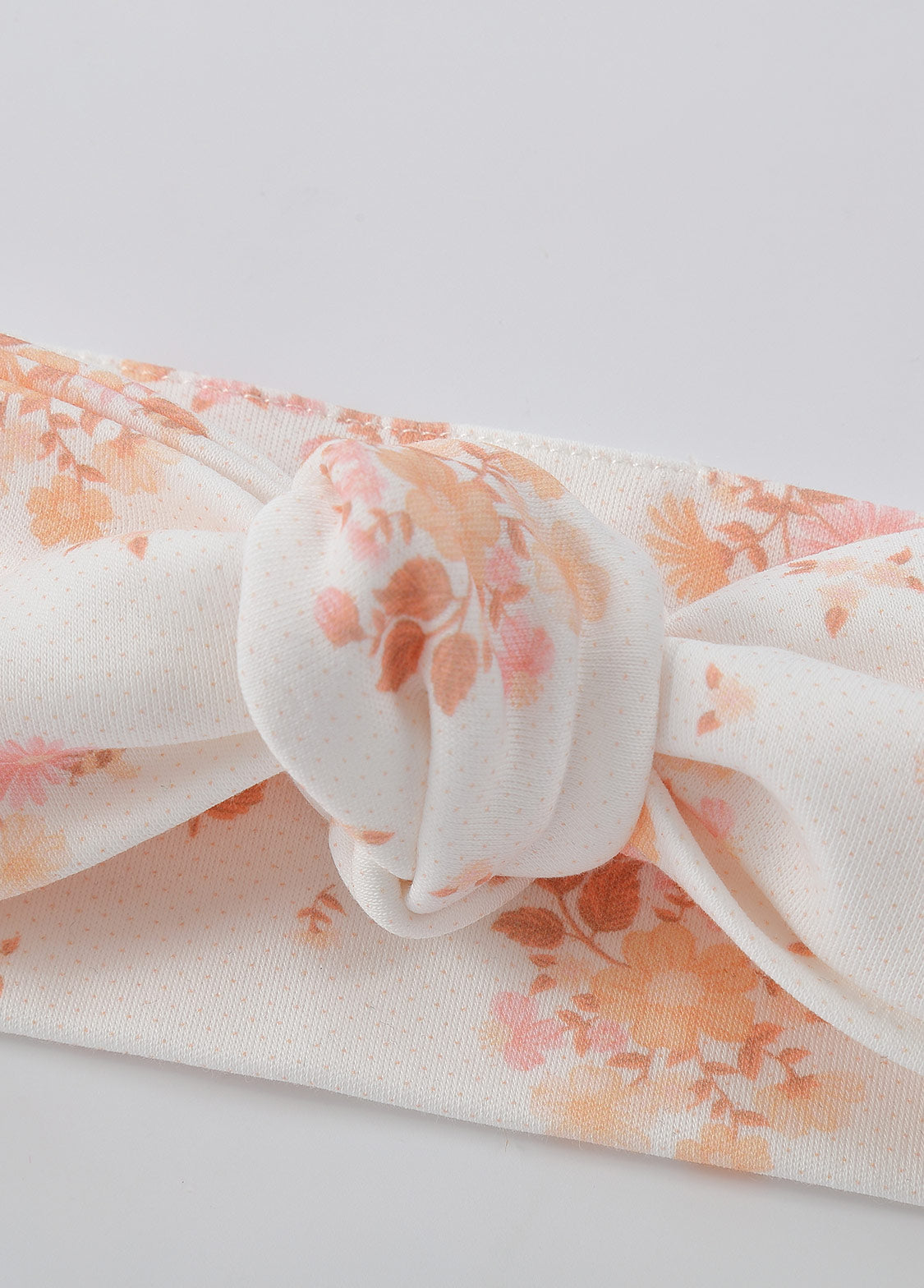 Baby Floral Cotton Stretch Blanket Headband Set