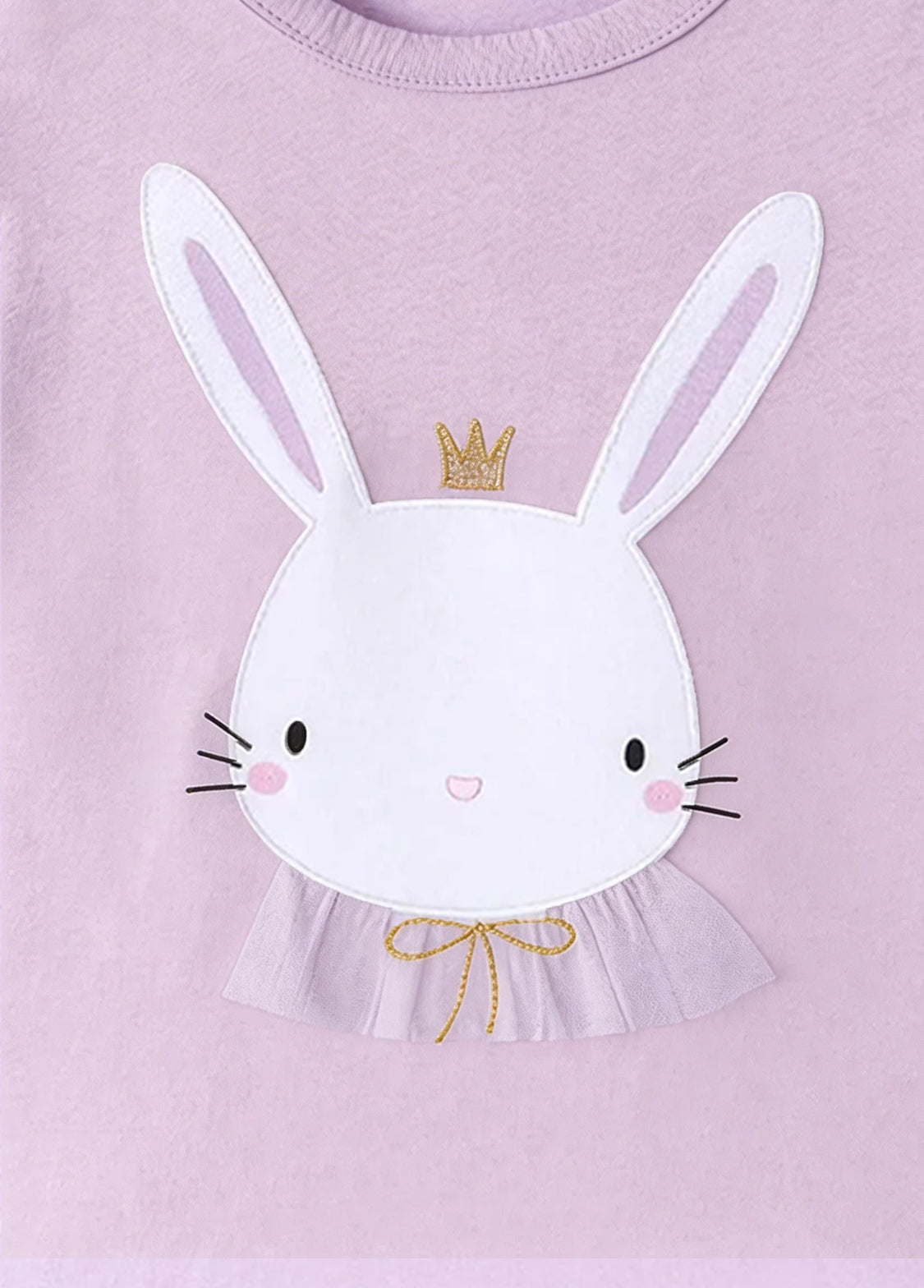 Girls Cotton Bunny Graphic T-Shirt