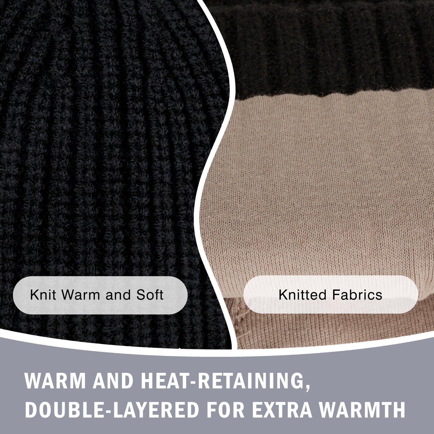 Kids Toddler Winter Warm Cozy Knit Beanies Hats