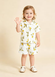 Baby Girl's Bamboo-Cotton Summer Two-Piece Set — Lightweight, Breathable, and Printed