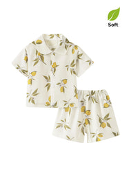 Baby Girl's Bamboo-Cotton Summer Two-Piece Set — Lightweight, Breathable, and Printed