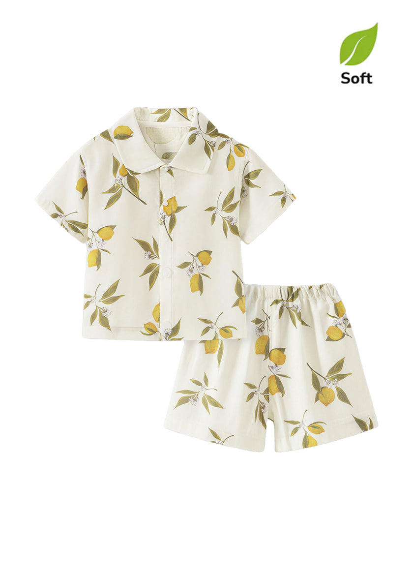 Baby Girl's Bamboo-Cotton Summer Two-Piece Set — Lightweight, Breathable, and Printed