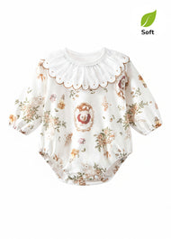 Baby Bamboo-Blend Ruffle Collar Romper
