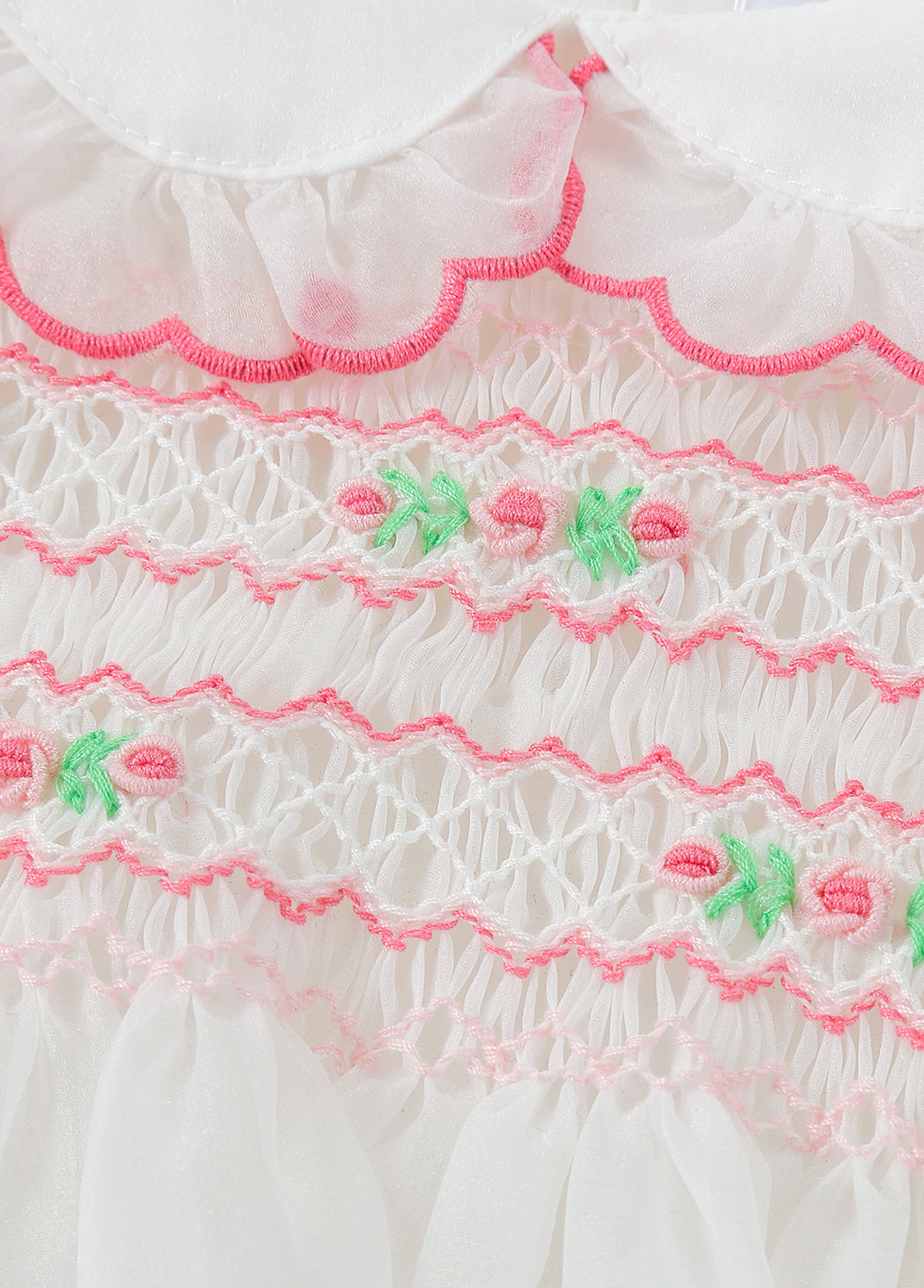 3-piece Baby Girls Sweet Embroidered Dollar Collar Chiffon Princess Dress