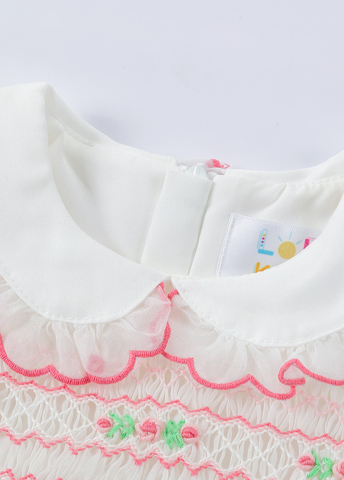 3-piece Baby Girls Sweet Embroidered Dollar Collar Chiffon Princess Dress