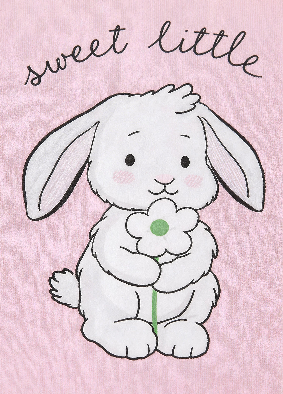 Girls Cotton Sweet Bunny Ruffle Sleeve T-Shirt