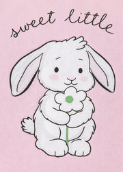 Girls Cotton Sweet Bunny Ruffle Sleeve T-Shirt