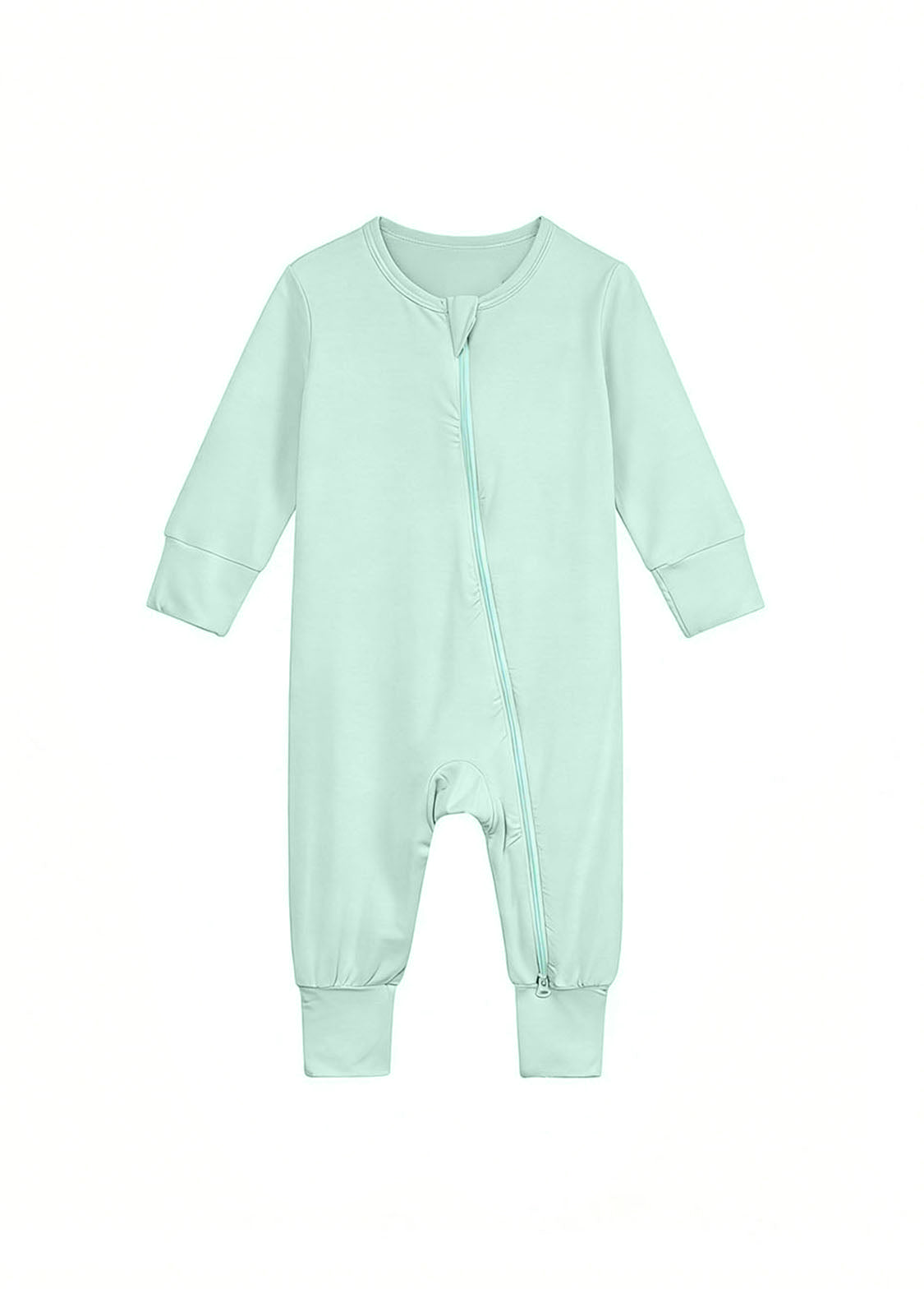 Baby Bamboo-Blend Zip-Front One-Piece Romper