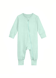 Baby Bamboo-Blend Zip-Front One-Piece Romper