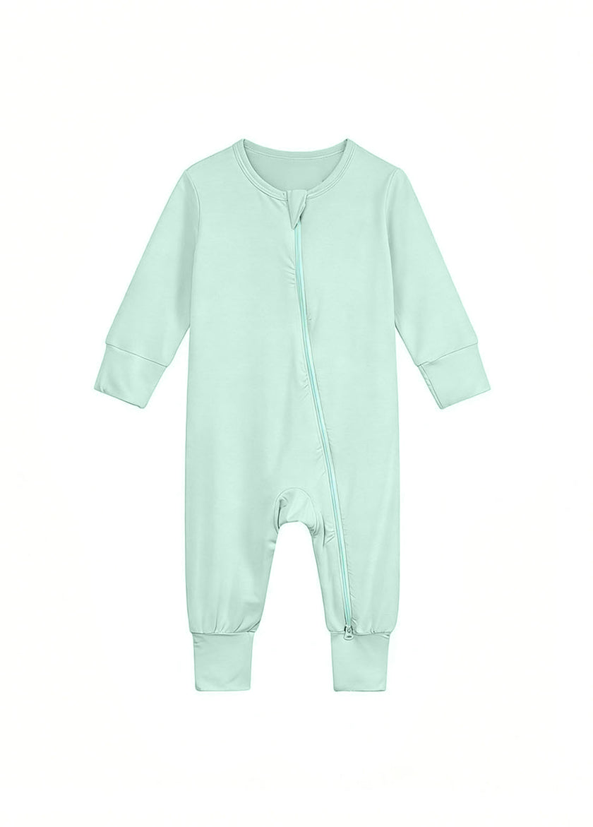 Baby Bamboo-Blend Zip-Front One-Piece Romper