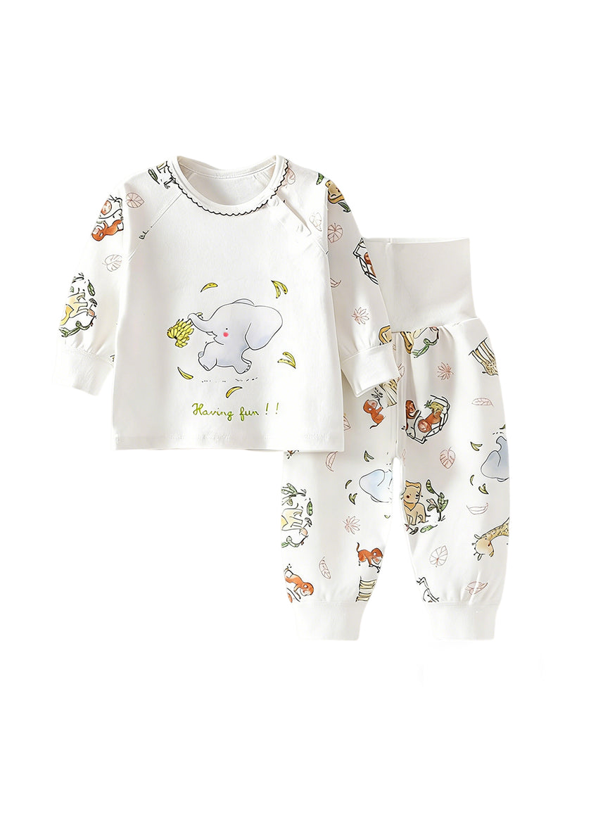 Baby Bamboo-Blend Printed Long Sleeve Lounge Set