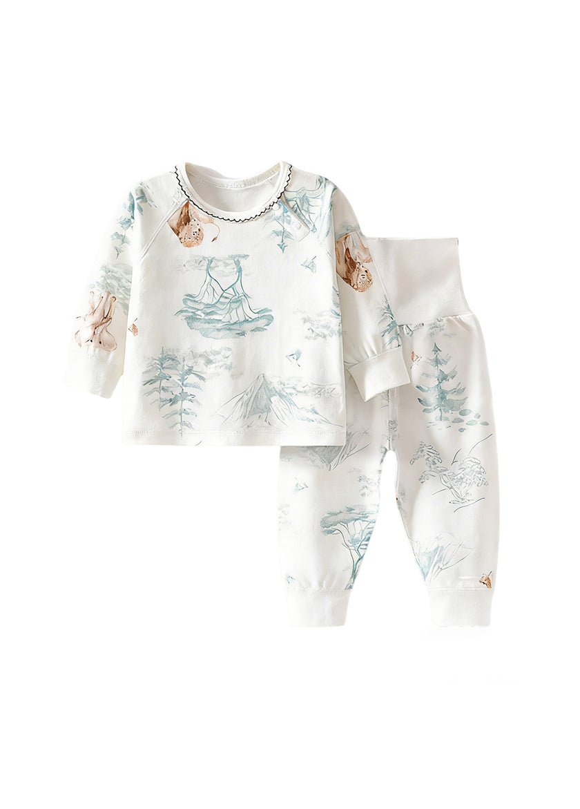 Baby Bamboo-Blend Printed Long Sleeve Lounge Set
