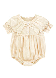 Baby Girl Soft Cotton Lace Ruffle Romper