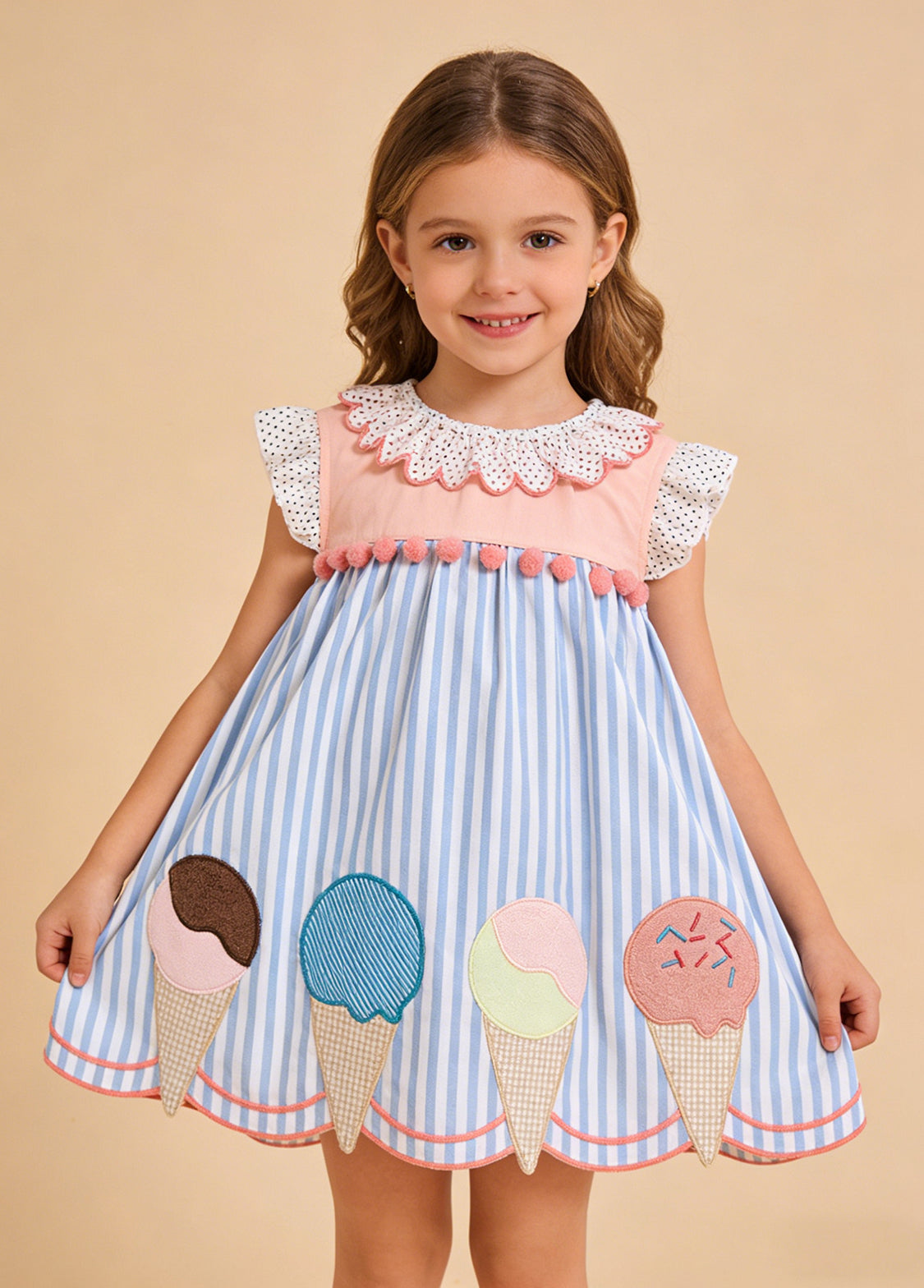 Girl Sweet Butterfly Print Puff Sleeve Dress