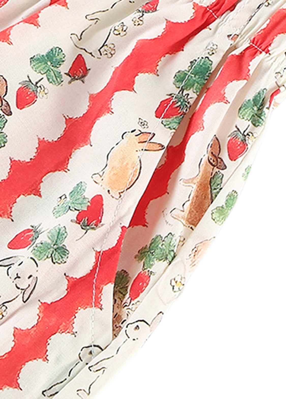 Girls Bunny Print Cotton Two-Piece Outfit