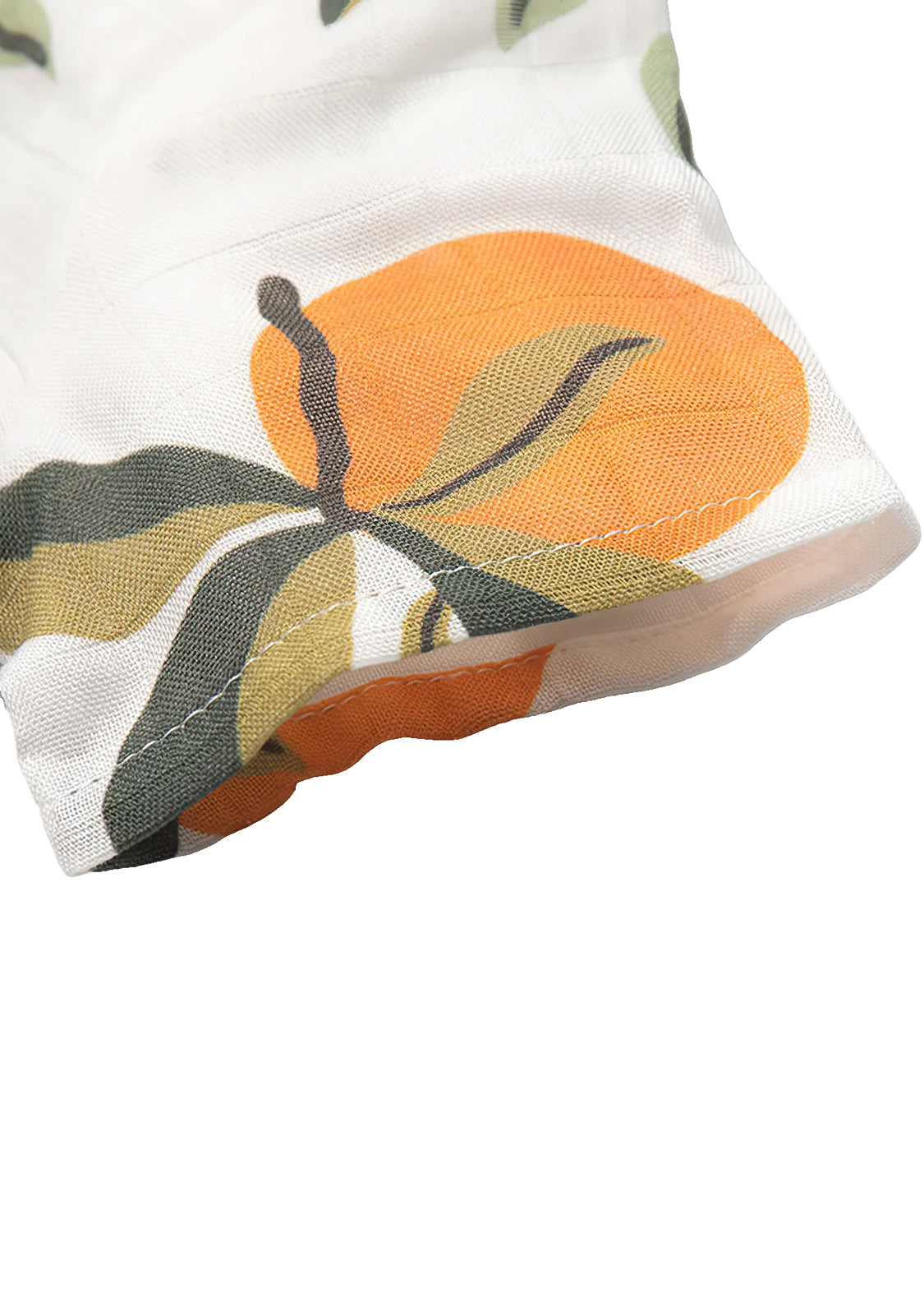 Baby Girl's Bamboo Fiber Short-Sleeve Romper — Orange Print