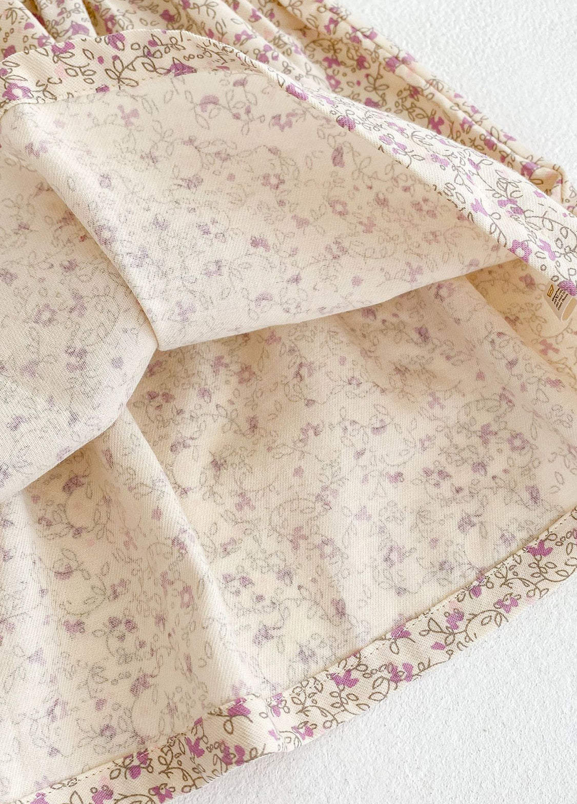 Girls Sweet Floral Double-layered Ruffled Puff Sleeve Dress