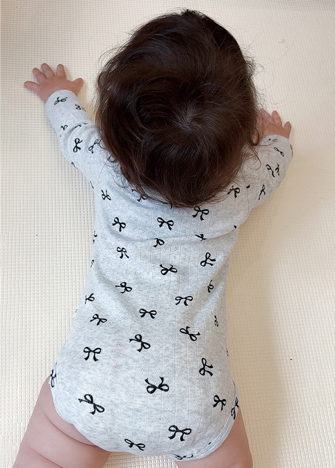 Baby Bow Print Cotton Bodysuit