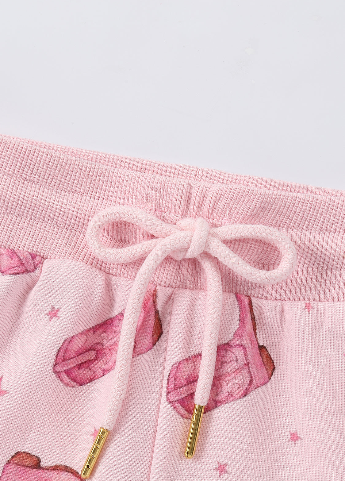 Girls Cotton Print Lounge Shorts Set