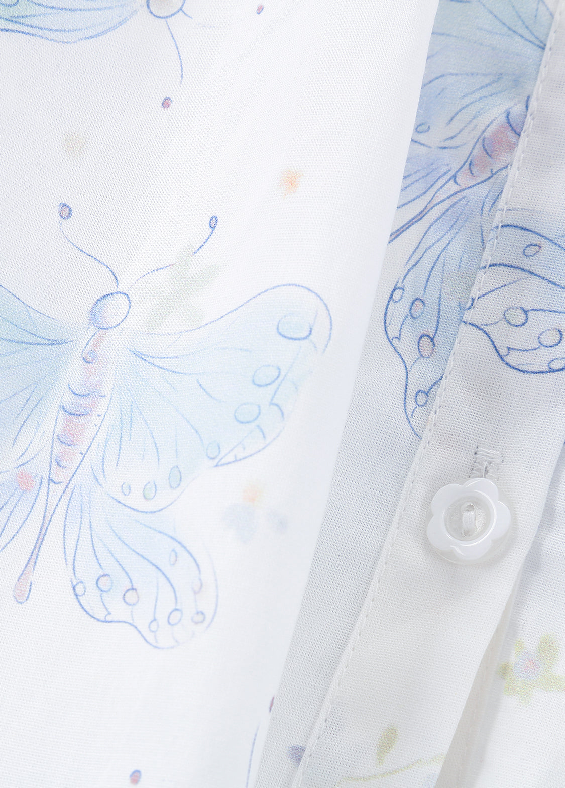 Girls Butterfly Print Cotton Dress