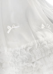 Girl Sleeveless Tulle Bow Dress