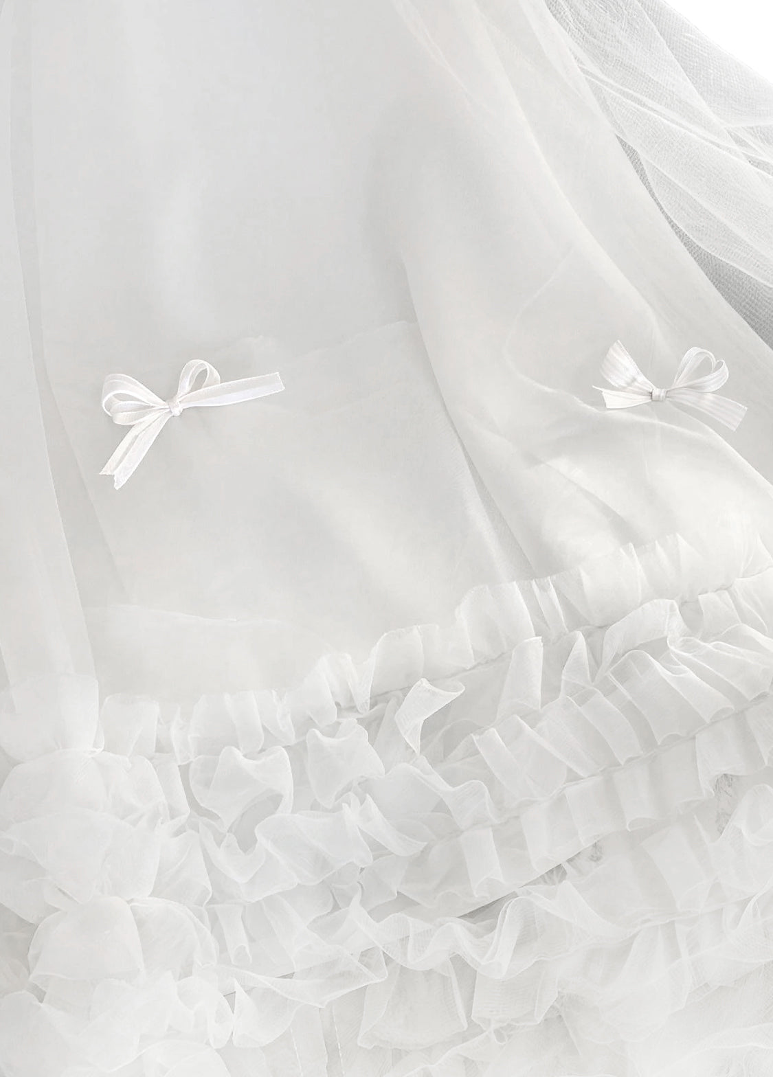 Girl Sleeveless Tulle Bow Dress
