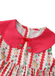 Girls Printed Sleeveless Polyester Two-Piece Set