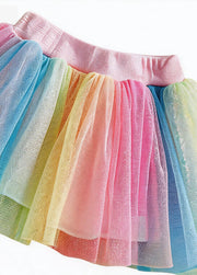 Girls Easter Bunny Embroidered Two-Piece Skirt Set