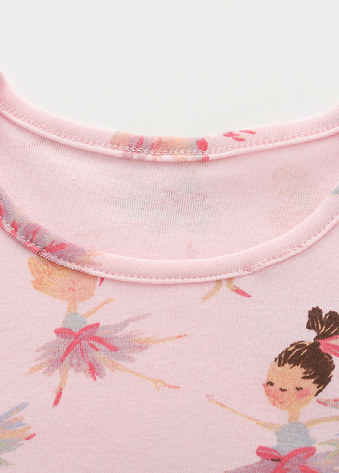 Girl Cute Ballet Girl Print Short-Sleeved Dress