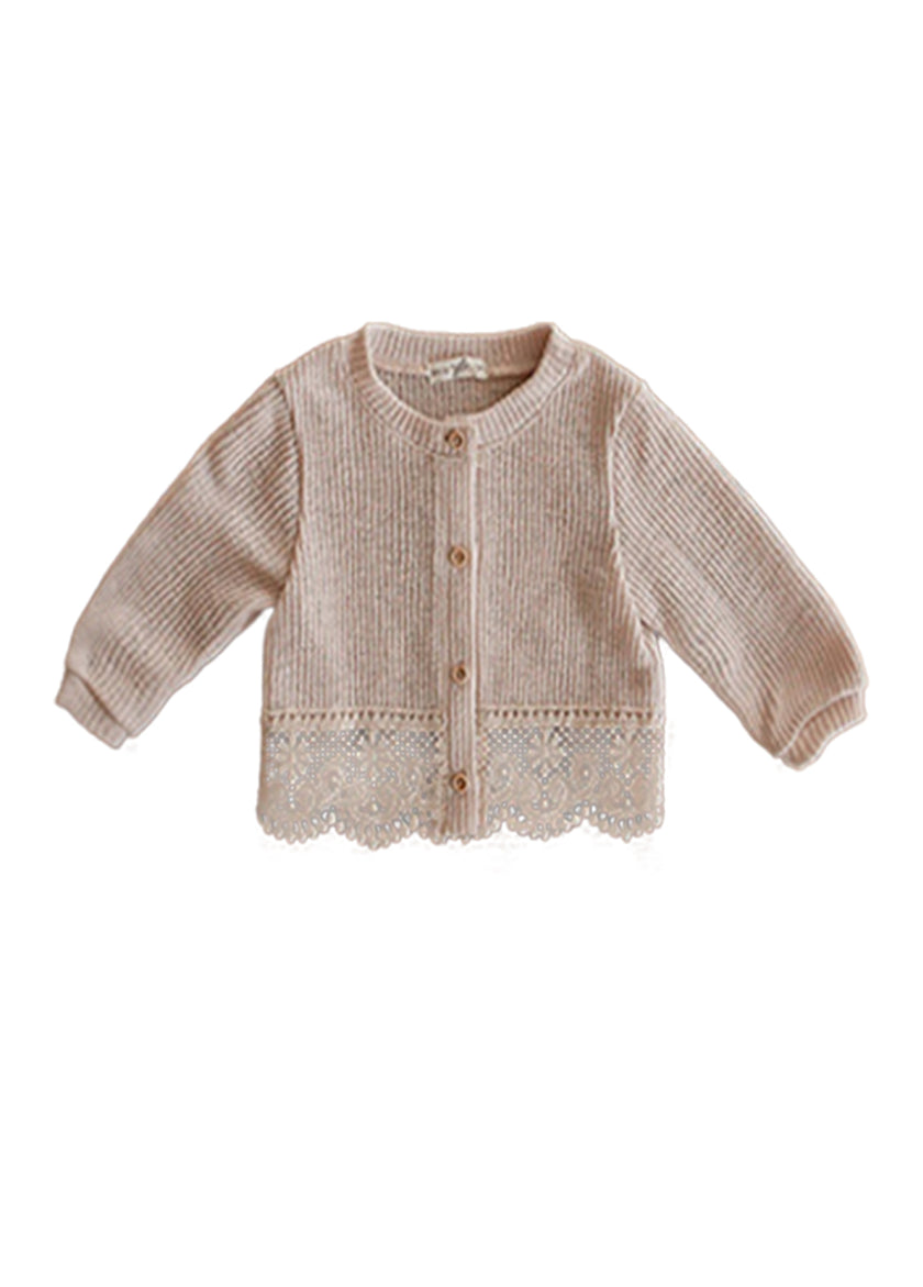 Baby Girl Sweet Lace-trimmed Thin Jacket