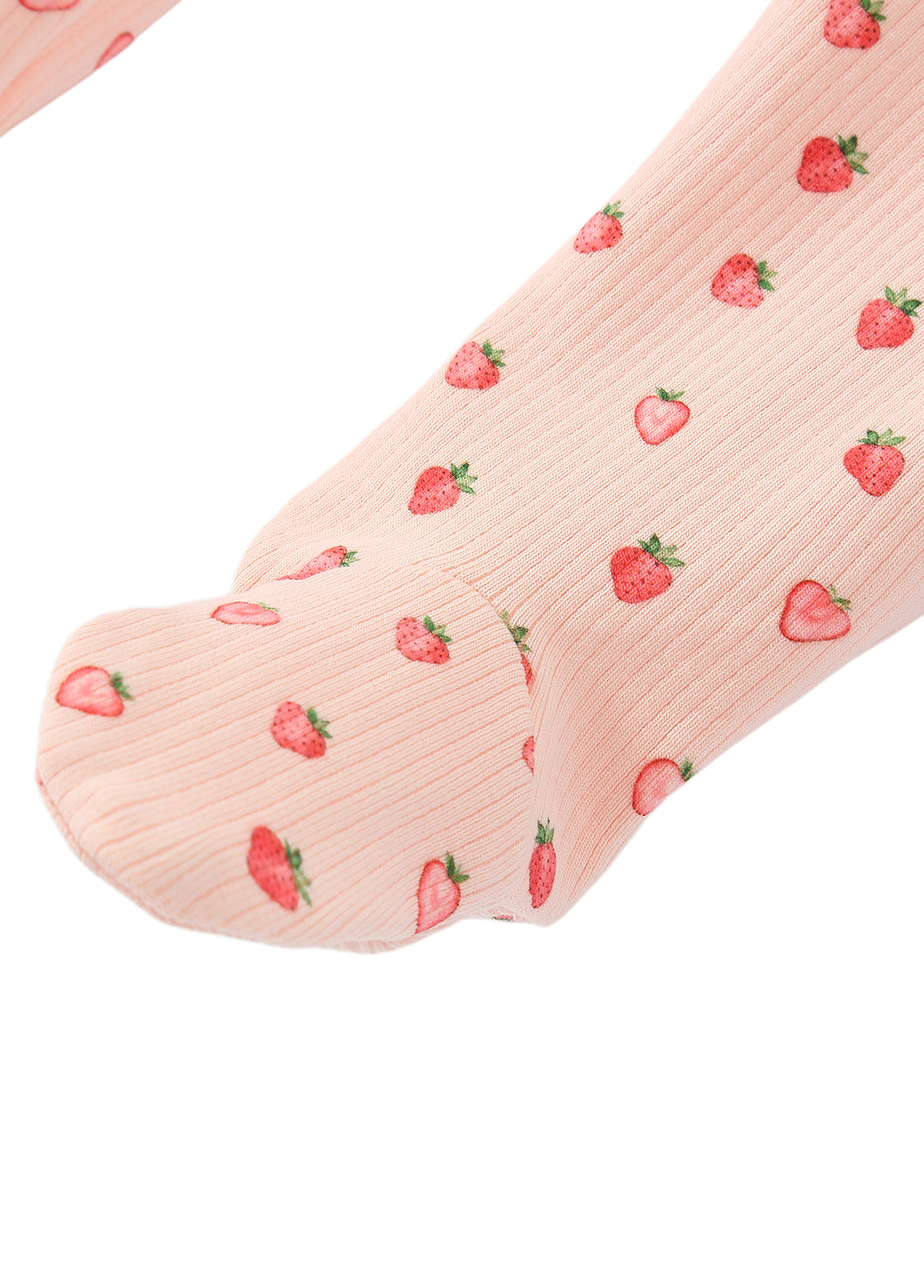 Baby Strawberry Print Ribbed One-Piece