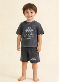 Boys Washed Graphic Cotton Two-Piece Set