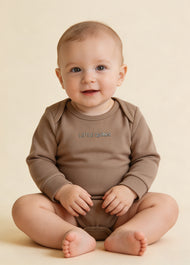 Baby Long Sleeve Ribbed Knit Romper Comfort Fit