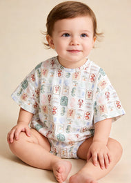 Baby Printed Romper Soft Stretch Comfort
