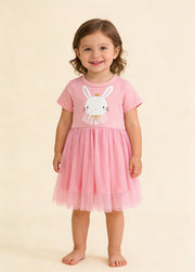 Girls Cotton & Tulle Bunny Dress
