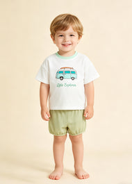 Boys Graphic Cotton Stretch Two-Piece Outfit