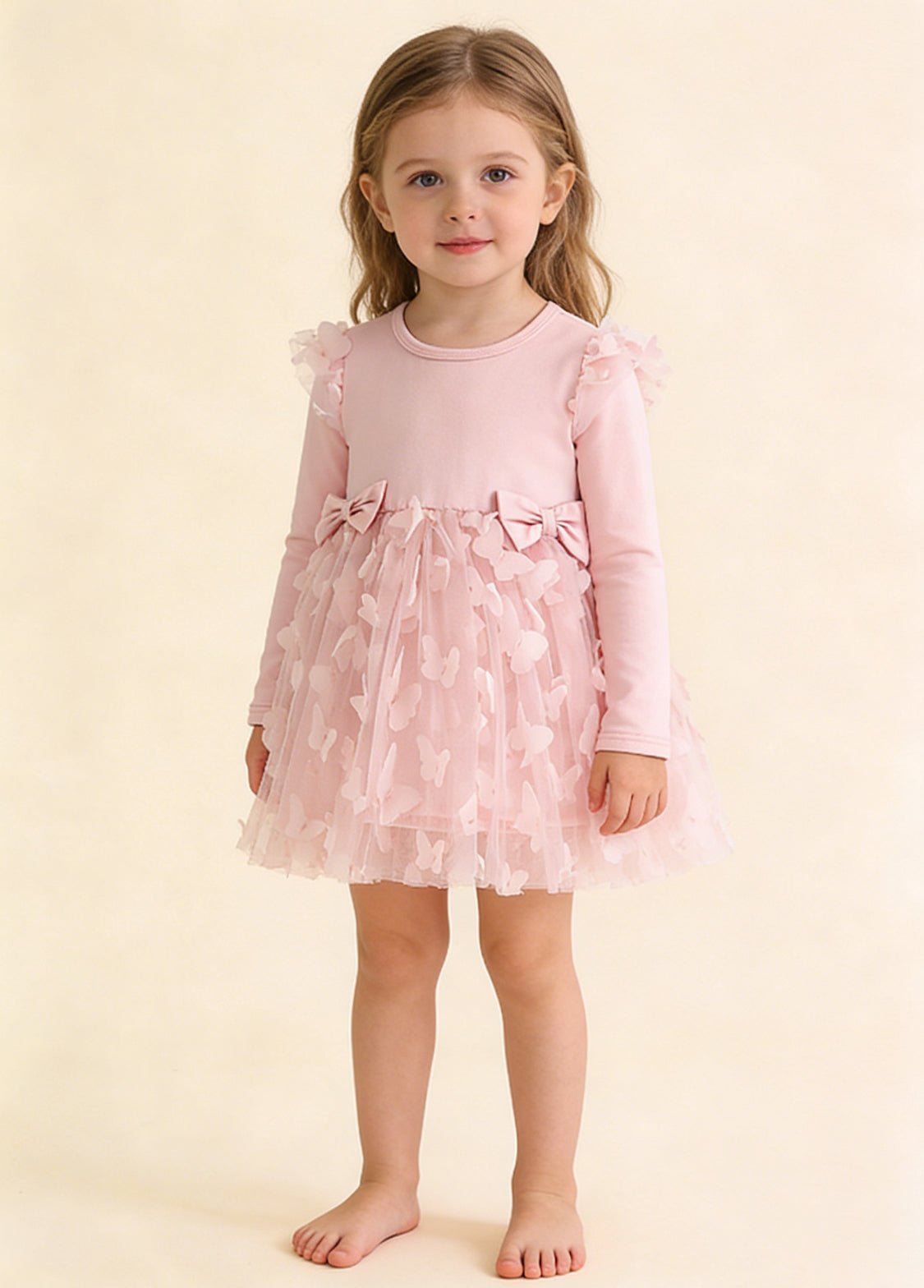 Baby Girls Cute Dreamy 3D Butterfly Tulle Princess Dress