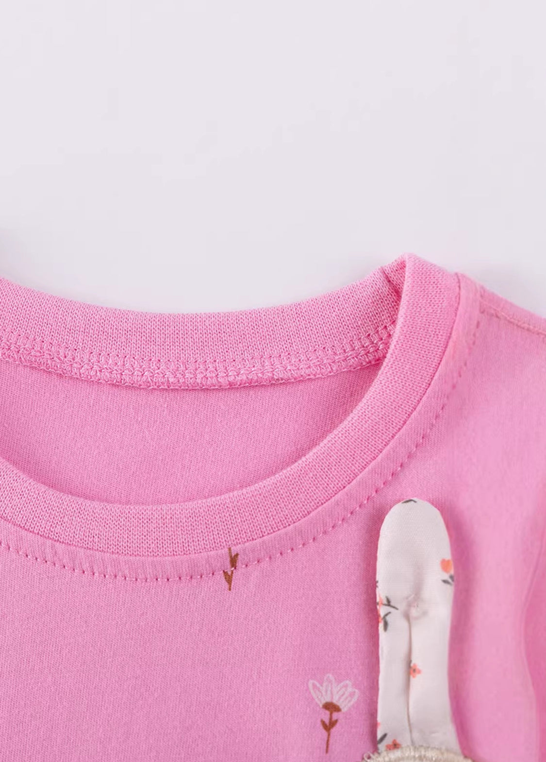 Girls Cute Floral Bunny Short-sleeved Dress