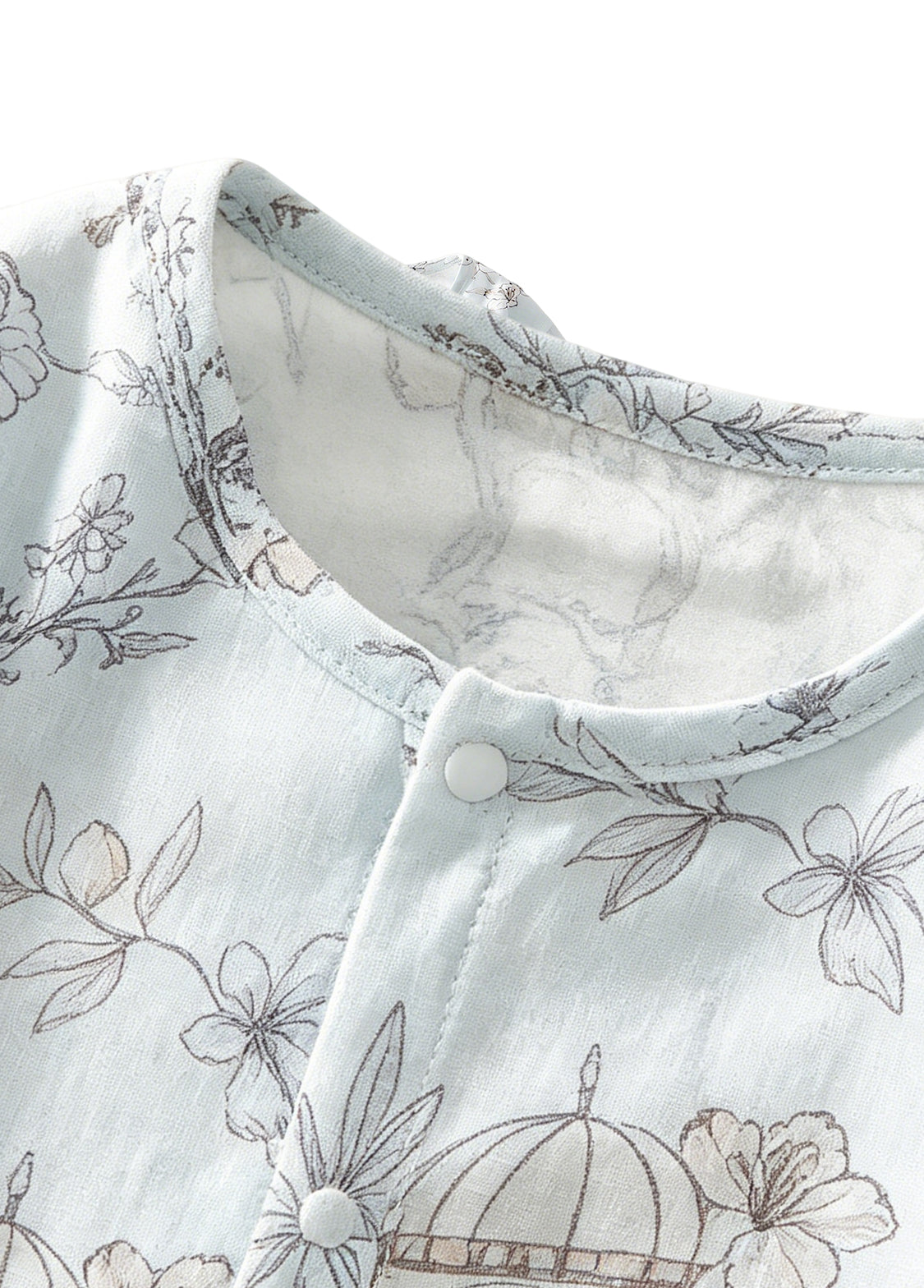 Baby Boy's Long-Sleeve Bamboo Fiber Set with Garden Pony Print
