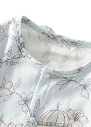 Baby Boy's Long-Sleeve Bamboo Fiber Set with Garden Pony Print
