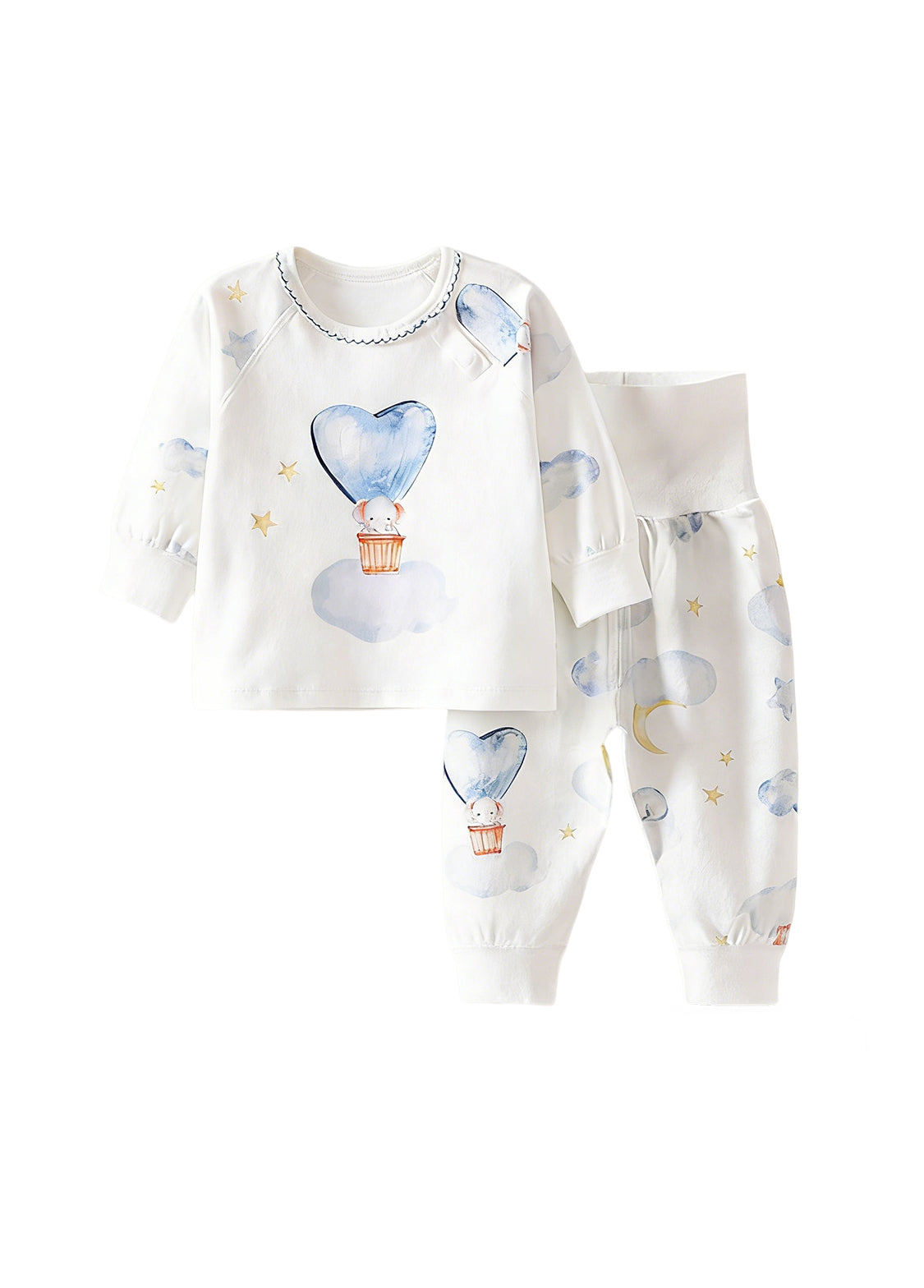 Baby Bamboo-Blend Printed Long Sleeve Lounge Set