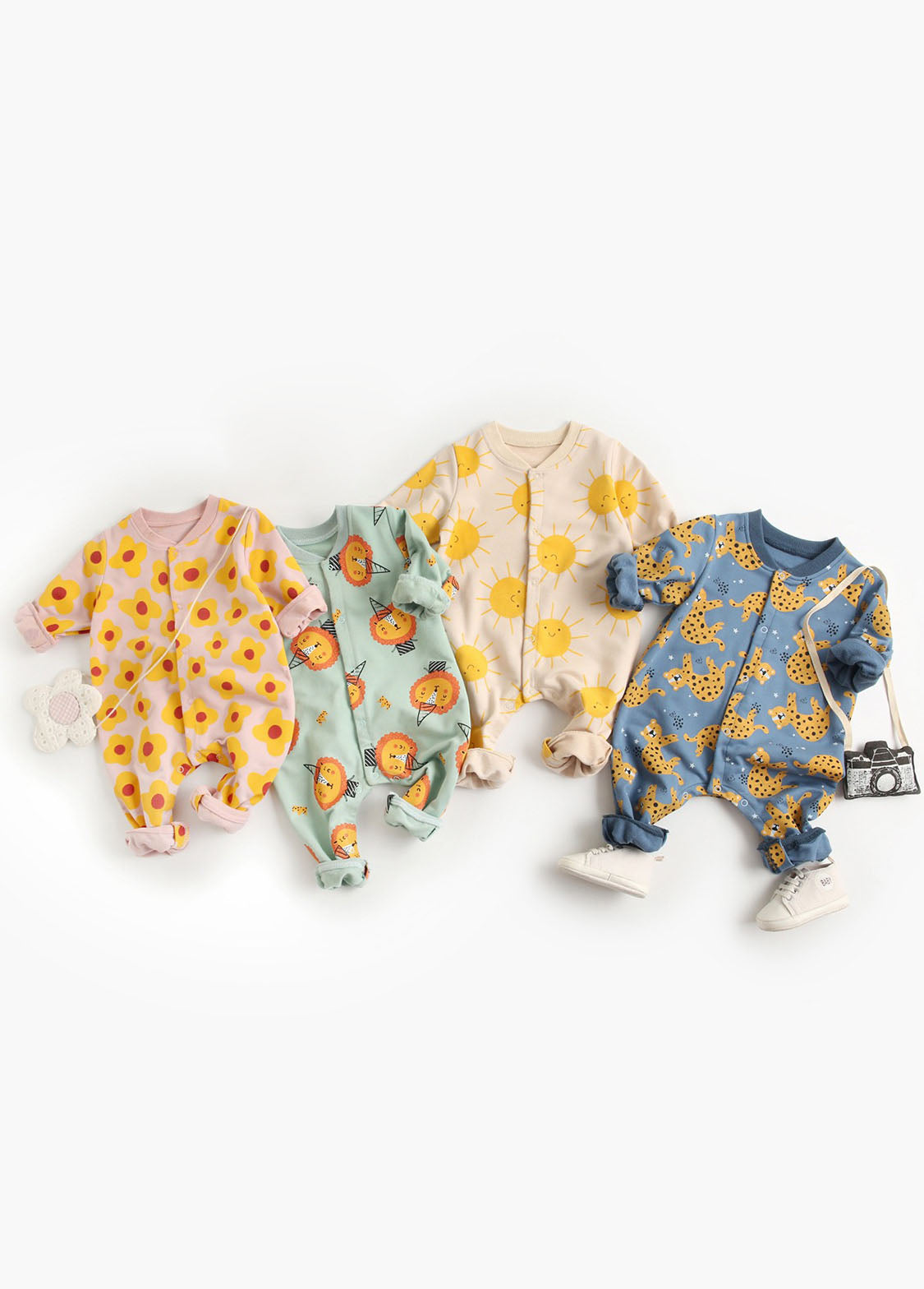 Baby Cute Cotton Printed Long-sleeved Romper