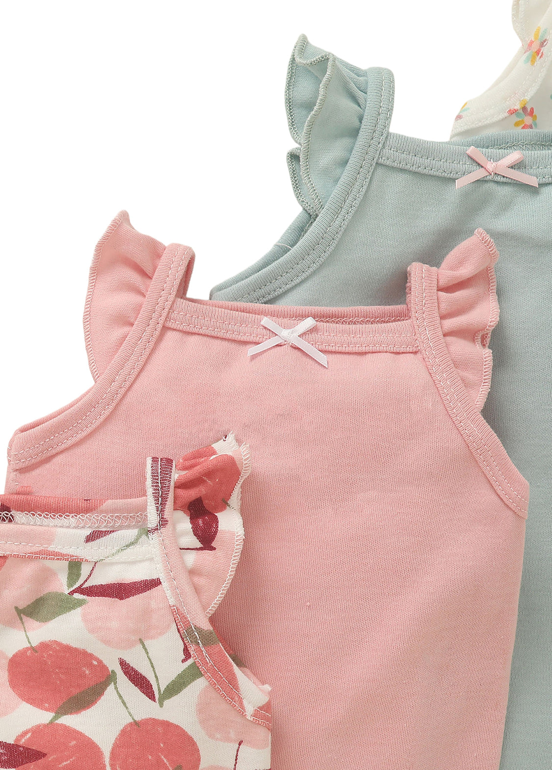 Baby Girls Cotton Floral Strap Bodysuit 5-Pack (0–1Y)