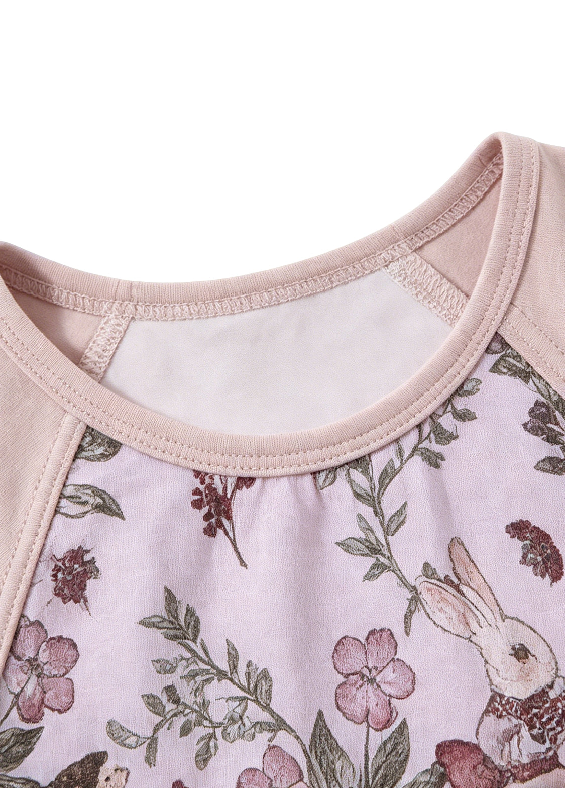 Baby Girl's Bamboo Fiber Summer Short-Sleeve Romper — "Rose Party" Print