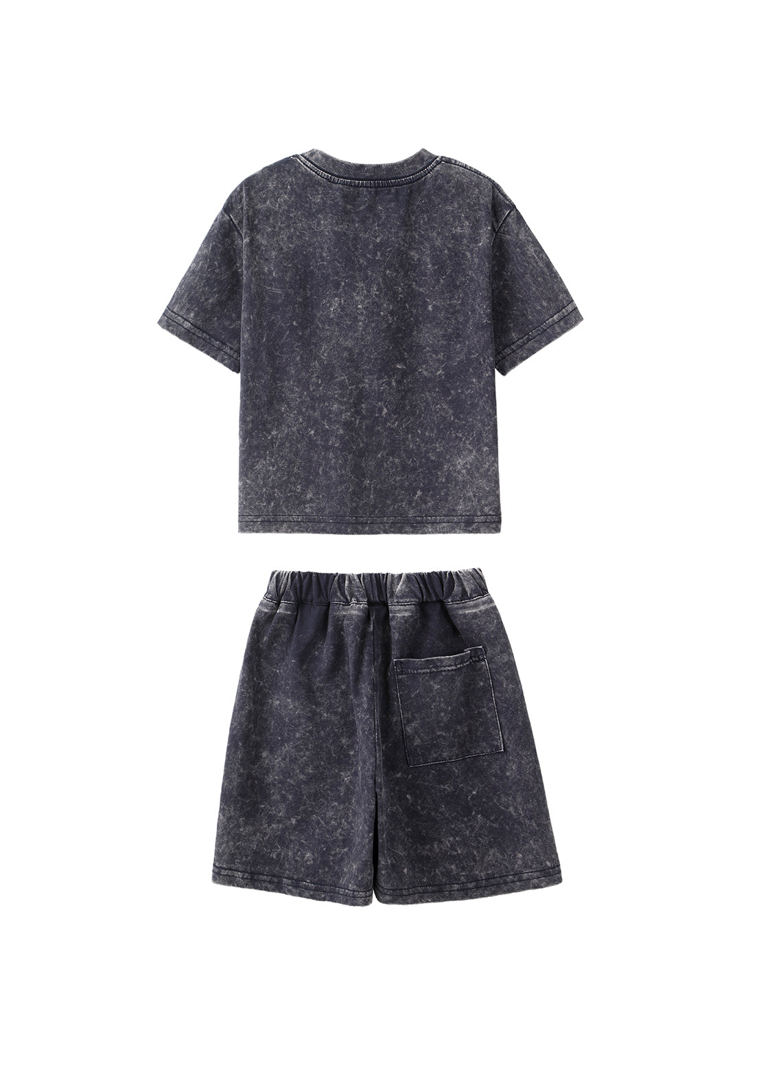 Boys Washed Graphic Cotton Two-Piece Set