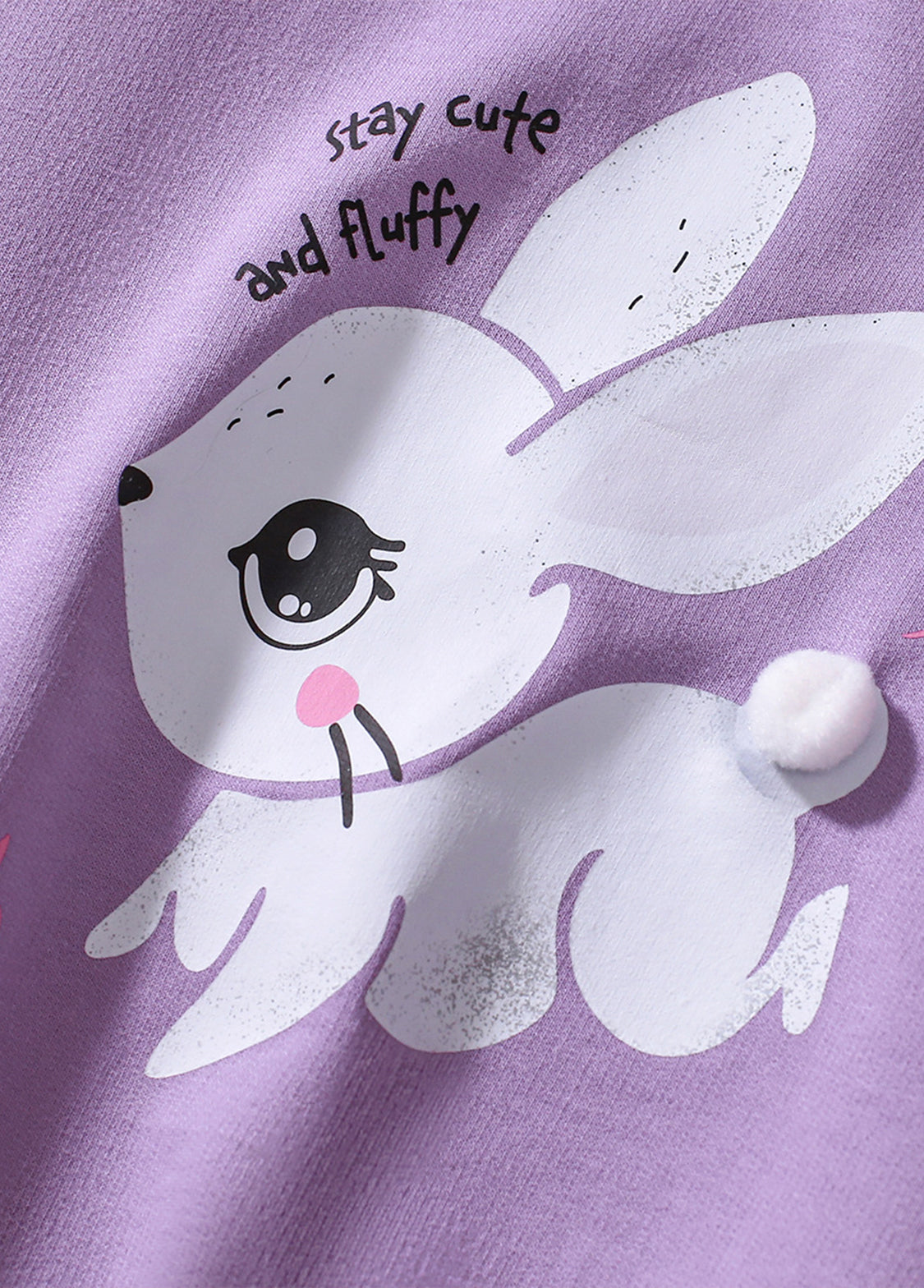 Girls Cotton Bunny Two-Piece Shorts Set